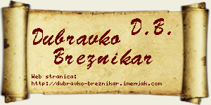 Dubravko Breznikar vizit kartica